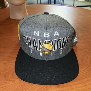 Adidas 2015 NBA Champions Golden State Warriors The Finals Gray Snapback Cap Hat